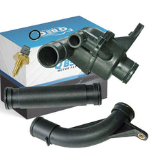 Load image into Gallery viewer, thermostat-housing-for-rover-gts341-peh101050-pem101050-pep101980l-pep103270l-pep103580-pep101970l-mek000030-mek100170-mek500130-nsc100870-mek100170l-mek000030l-nsc100870l-gtr270-ycb100420-nsc10087