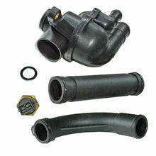 Load image into Gallery viewer, thermostat-housing-for-rover-gts341-peh101050-pem101050-pep101980l-pep103270l-pep103580-pep101970l-mek000030-mek100170-mek500130-nsc100870-mek100170l-mek000030l-nsc100870l-gtr270-ycb100420-nsc10087